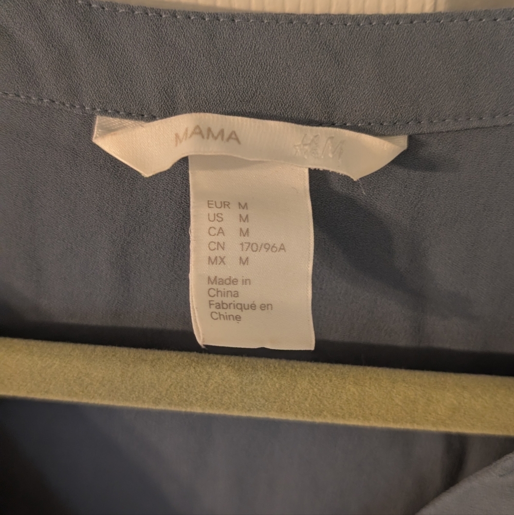H&M Women's Slate Blue Maternity Blouse - Picture 3 of 4